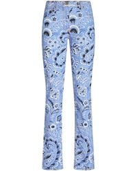 Etro - Printed Denim Jeans - Lyst