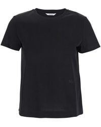 Max Mara - Solid Crew Neck T-Shirt - Lyst