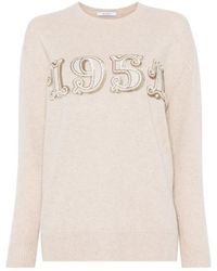 Max Mara - Sequined Embroidered Pullover - Lyst