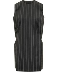 Sportmax - Stripes Round Neck Mini Dress - Lyst