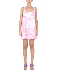 ROTATE BIRGER CHRISTENSEN - Tie-Dye Square Neck Mini Dress - Lyst