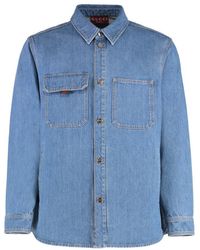 Gucci - Denim Regular Solid Shirt - Lyst