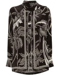 F.R.S For Restless Sleepers - Dark Botanical-Print Shirt - Lyst