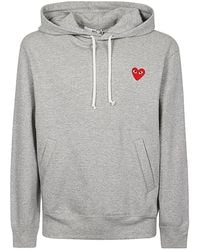 Comme des Garçons - Logo Print Cotton Hoodie - Lyst