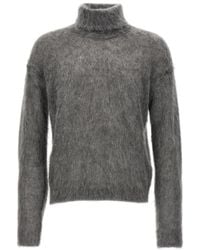 Saint Laurent - Mohair Turtleneck Sweater - Lyst