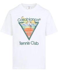 CASABLANCA - Crew Neck T-Shirt - Lyst