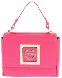 Love Moschino - Logo Plaque Small Satchel - Lyst