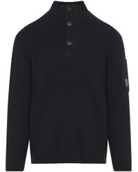 C.P. Company - Mock Collar Sweater - Lyst