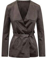 BOSS - Solid V Neck Blazer - Lyst