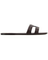 Saint Laurent - Solid Slides - Lyst