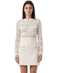 DSquared² - Graphic Crew Neck Dress - Lyst