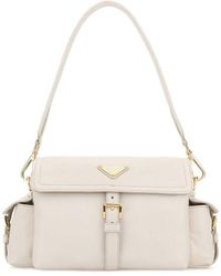 Prada - Natural Logo Medium Shoulder Bag - Lyst