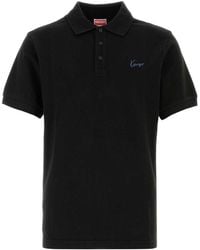 KENZO - Solid Shirt Collar Polo - Lyst