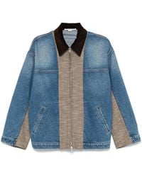 Stella McCartney - Denim And Tweed Jacket - Lyst