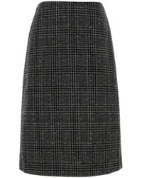 Fendi - Embroidered Tweed Skirt - Lyst