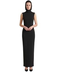 Monot - Solid Hood Maxi Dress - Lyst