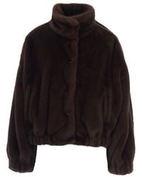 Weekend by Maxmara - Solid Mock Collar Jacket - Lyst