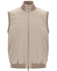 Brunello Cucinelli - Solid Mock Collar Jacket - Lyst