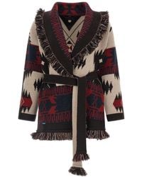 Alanui - Jacquard Shawl Neck Cardigan - Lyst