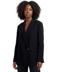 BOSS - Solid Notched Lapel Blazer - Lyst