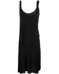 Victoria Beckham - Asymmetric Fringe Mini Dress - Lyst