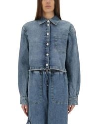Moschino - Denim Regular Solid Shirt - Lyst