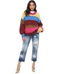 DSquared² - Stripes Crew Neck Sweater - Lyst