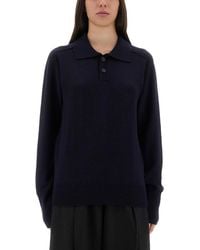Studio Nicholson - Solid Shirt Collar Sweater - Lyst