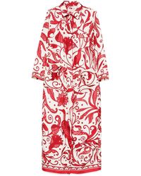 F.R.S For Restless Sleepers - Printed Silk Long Shirtdress - Lyst