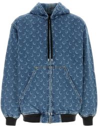 Marine Serre - Denim Bomber Jacket - Lyst