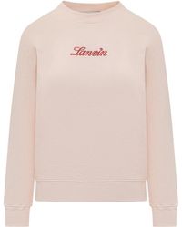 Lanvin - Logo Crew Neck Sweatshirt - Lyst