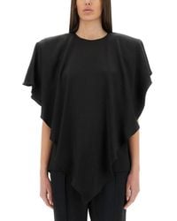 Stella McCartney - Solid Round Neck Top - Lyst
