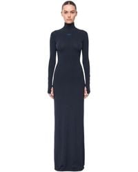 Off-White c/o Virgil Abloh - Logo Turtle Neck Maxi Dress - Lyst