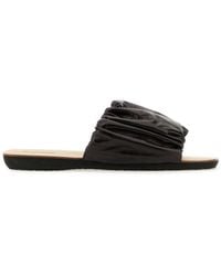 Jil Sander - Dark Leather Slippers - Lyst