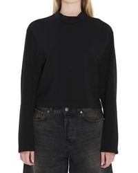 Moncler - Solid Mock Collar Sweatshirt - Lyst
