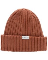 Woolrich - Ribbed Logo Beanie Cap - Lyst