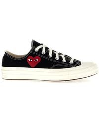 COMME DES GARÇONS PLAY - X Converse Large Peeping Heart Chuck Taylor 70 Trainers - Lyst