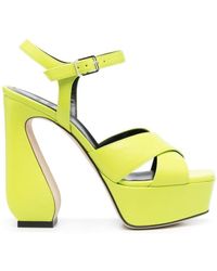SI ROSSI - Sculpted Heel Sandals - Lyst