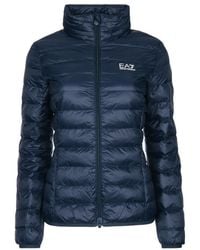 EA7 - Quilted Mock Collar Jacket - Lyst