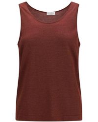 Brunello Cucinelli - Embellished Round Neck Top - Lyst