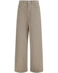 Brunello Cucinelli - Straight Flat Front Pants - Lyst