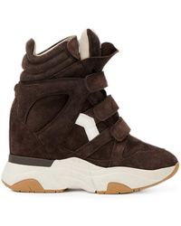 Isabel Marant - Balskee High-Top Wedge Suede Sneakers - Lyst