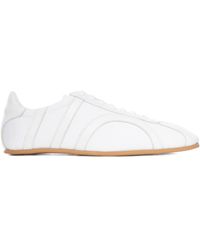 TOTEME - Leather-Panel Lace-Up Sneakers - Lyst