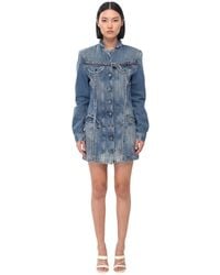 Off-White c/o Virgil Abloh - Mandarin Collar Mini Dress - Lyst