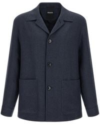 ZEGNA - Dark Solid Jackets - Lyst