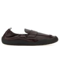 Prada - Dark Leather Loafers - Lyst