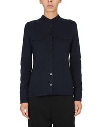 Jil Sander - Tailored Long-Sleeved Shirt With Mandarin Collar - Lyst