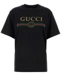 Gucci - Logo Crew Neck T-Shirt - Lyst