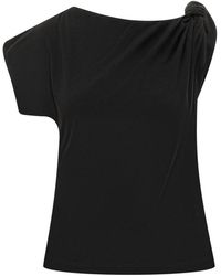 Pinko - Solid One Shoulder T-Shirt - Lyst