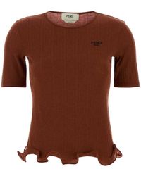 Fendi - Brick Wool Top - Lyst